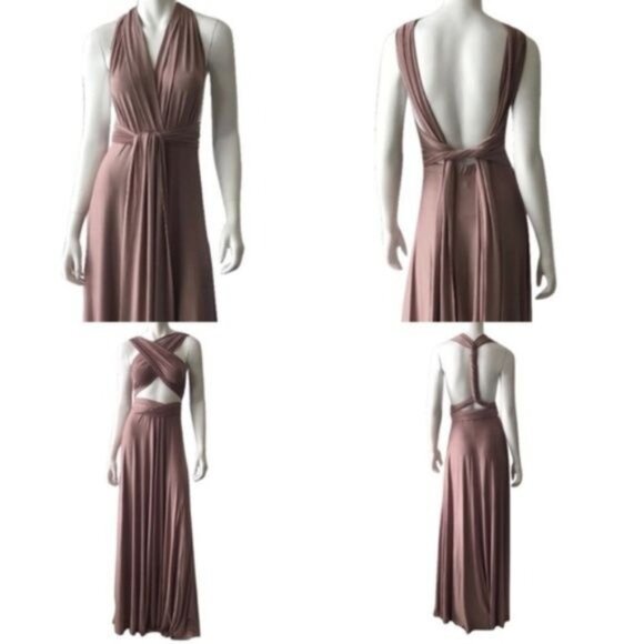 Brown Sugar Convertible Wrap Dress - Picture 1 of 6